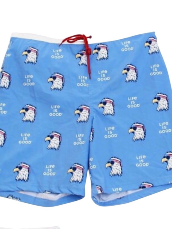 Life Is Good Other - Life Is Good Blue Brief Lined Swim Trunks 50+ UPF Board Shorts Men's S NWOT